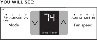 TO OPERATE ON FAN ONLY - Step 2