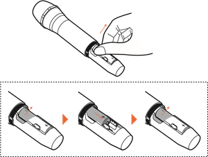 Para substituir as pilhas do microfone sem fio 
