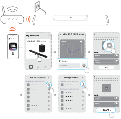 I&scaron;ankstinių nustatymų pasiekimas mygtuku &bdquo;Moment&ldquo; &ndash; programėlėje