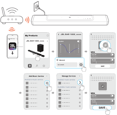 Leidimas per programą JBL One &ndash; 2 veiksmas