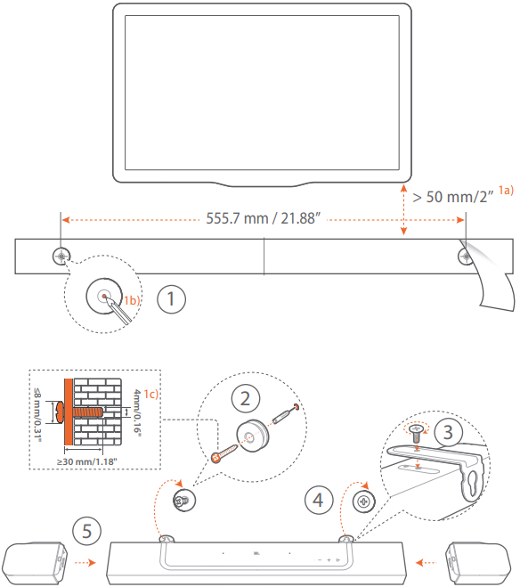 Garso juostos tvirtinimas prie sienos