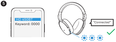Pairing the unit with a Bluetooth device - Step 2