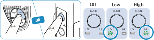 Aktivieren/Deaktivieren des virtuellen Surround-Sounds