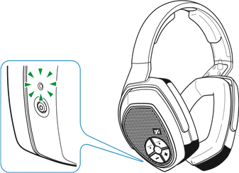 LED-Anzeigen an den Kopfh&ouml;rern