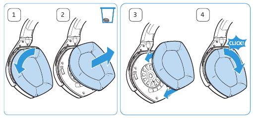 Ersetzen der Ohrpolster