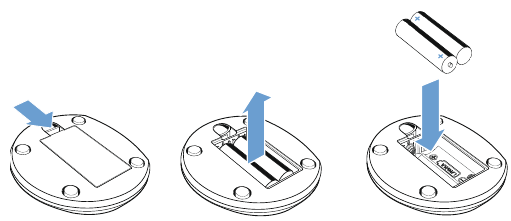Kuingiza betri zinazoweza kuchajiwa tena/betri za kawaida