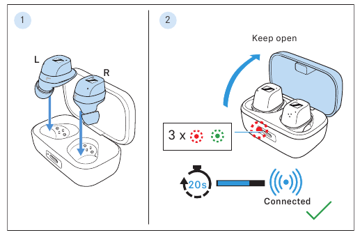 Appairage d'un &eacute;couteur de rechange avec un autre &eacute;couteur