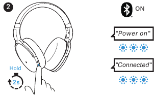Maintenez le bouton marche/arr&ecirc;t enfonc&eacute; pendant 2 secondes.
