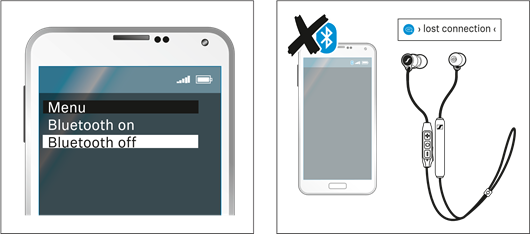 Desconectando os fones de ouvido do seu dispositivo Bluetooth