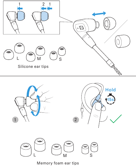 S&eacute;lection et remplacement des embouts auriculaires