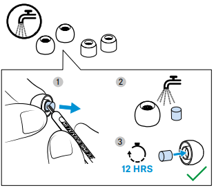 Membersihkan adapter telinga