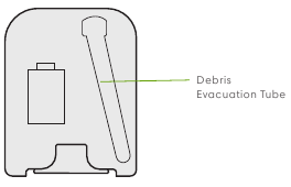 Descripci&oacute;n general de la base de limpieza Clean Base&trade; con eliminaci&oacute;n autom&aacute;tica de suciedad - Vista inferior