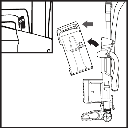 EMPTYING THE DUST CUP - Step 1