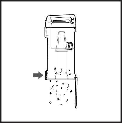 EMPTYING THE DUST CUP - Step 2