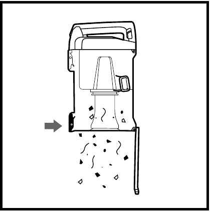 SVUOTAMENTO DEL CONTENITORE DELLA POLVERE - Fase 2
