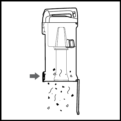 SVUOTAMENTO DEL CONTENITORE DELLA POLVERE - Passo 3