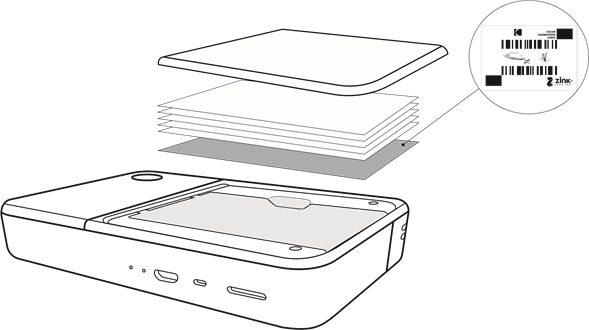 Inserimento della carta fotografica