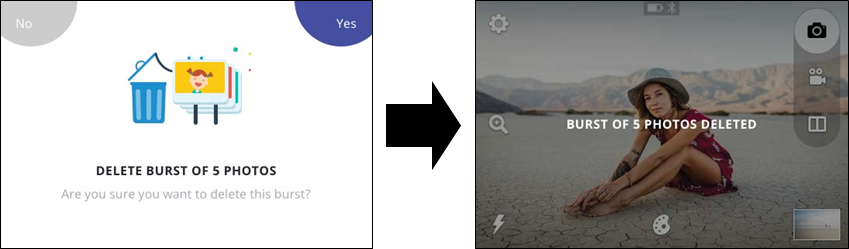 Ștergerea fotografiilor &icirc;n rafală