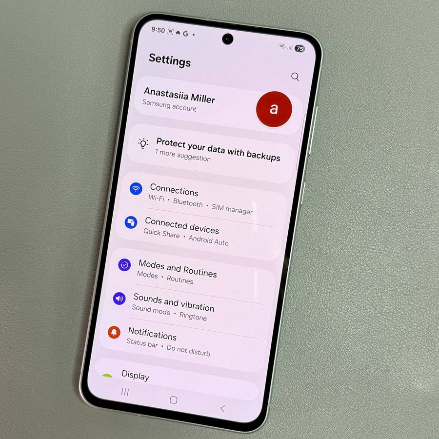 Samsung Galaxy A56 Font Style Settings