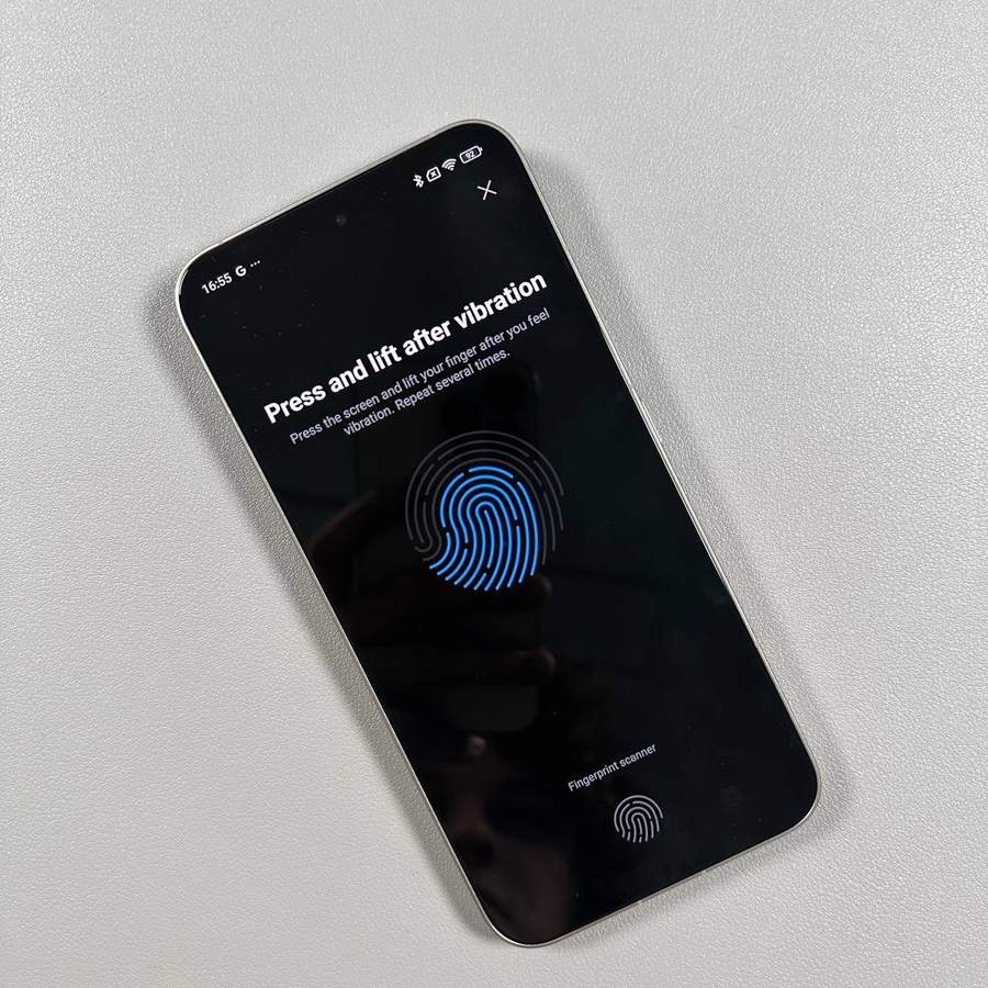 Xiaomi 15T Pro a configurar a impressão digital