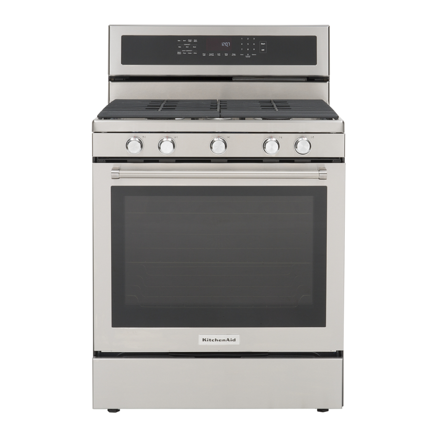 KitchenAid KFGG500ESS - 30-Inch 5-Burner Gas Convection Range Manual ...