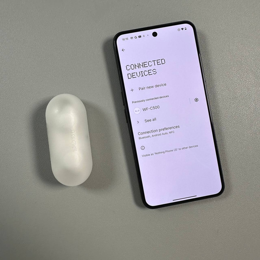 Nothing Phone 3 med Bluetooth-interface