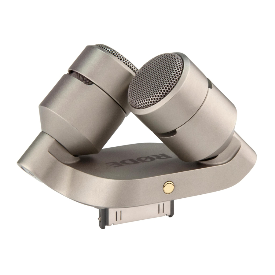 Maikrofoni ya RODE i-XY iliyounganishwa kwenye IPhone