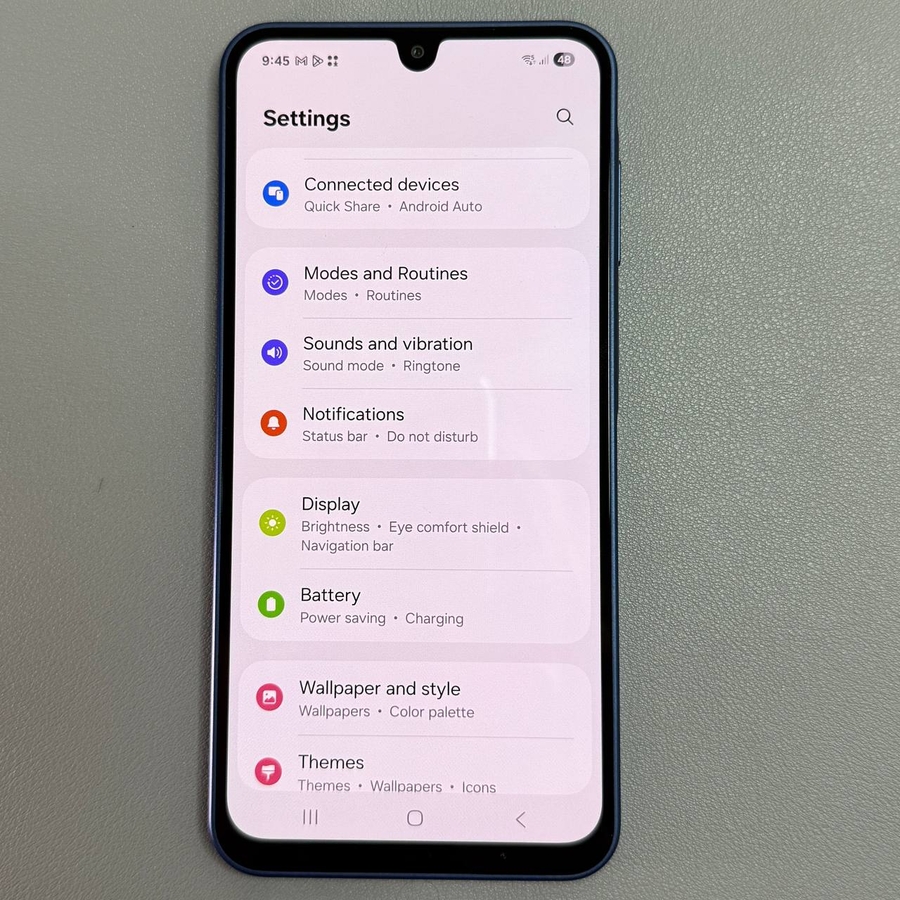 Samsung Galaxy A17 5G Home Screen Settings
