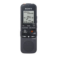 Sony ICD-PX333 Naudotojo Vadovas