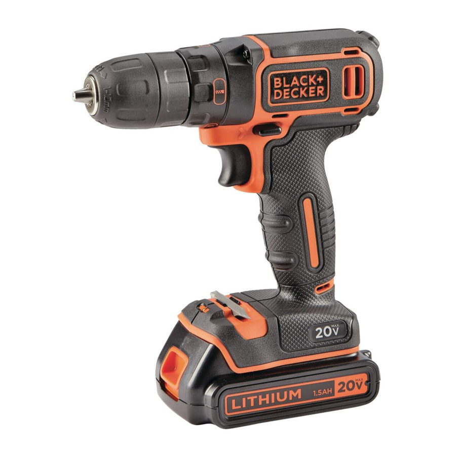 Manual da Furadeira/Parafusadeira Sem Fio Black & Decker BDCDD120 - 20V ...
