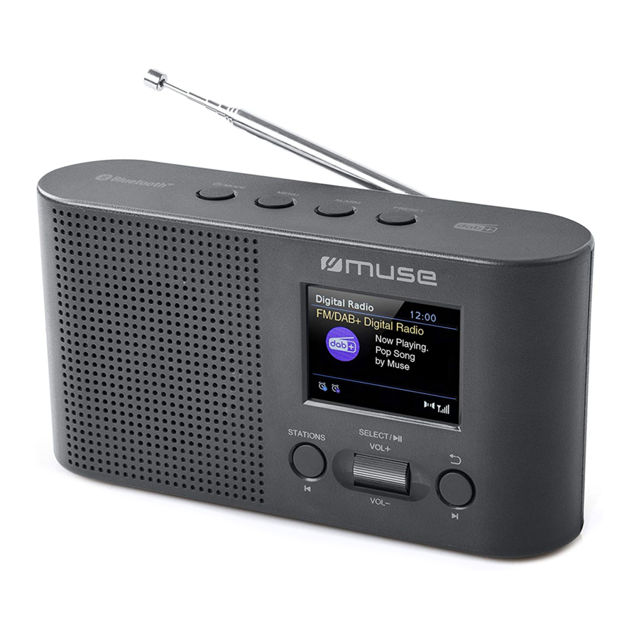 Muse M-112 DBT - Radio portátil DAB+/FM con Bluetooth Manual | ManualsLib