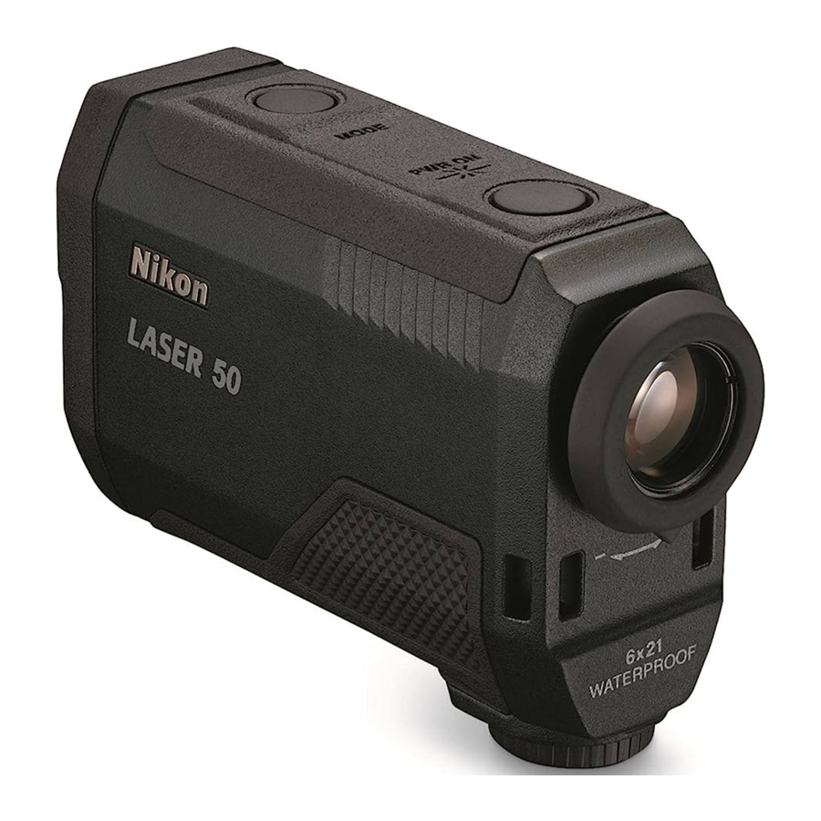 Kitafeli Mwongozo wa Nikon LASER 50 - 6x21 Laser Rangefinder | ManualsLib