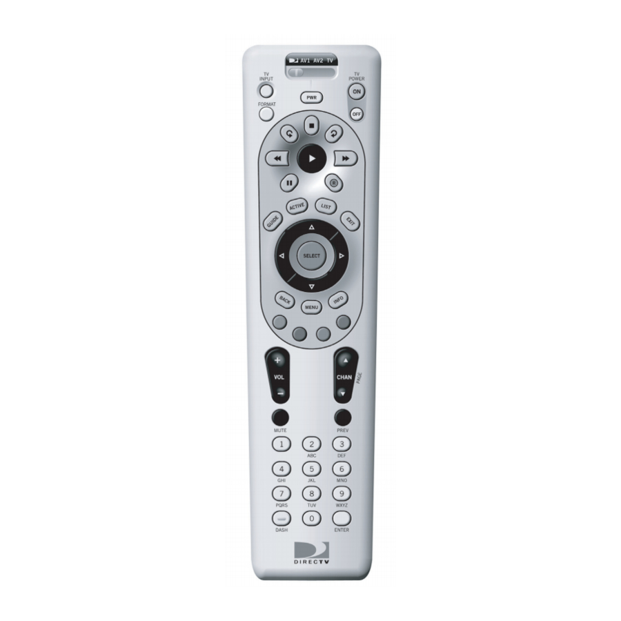 DirecTV RC66 - Universal IR RC Manual And Setup Codes | ManualsLib