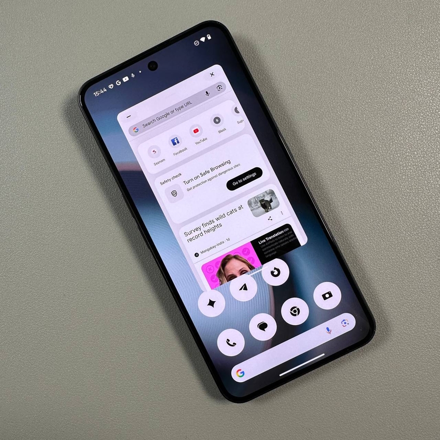 Nothing Phone 3 pokazujący widok pop-up dla aplikacji
