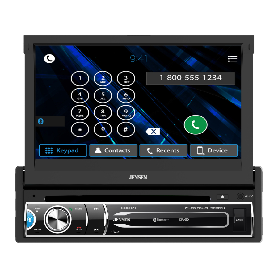 Jensen CDR171 DVD Multimedia qabul qilgich