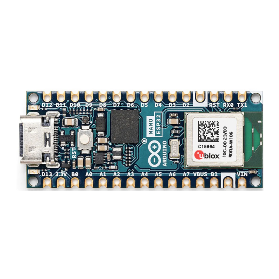 Arduino Nano ESP32 нұсқаулығы | ManualsLib