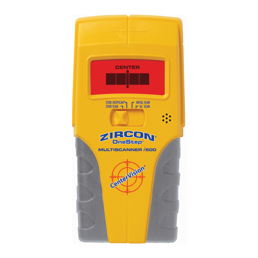Multiscanner Manual del Detector Múltiple OneStep MultiScanner i500 de Zircon ...