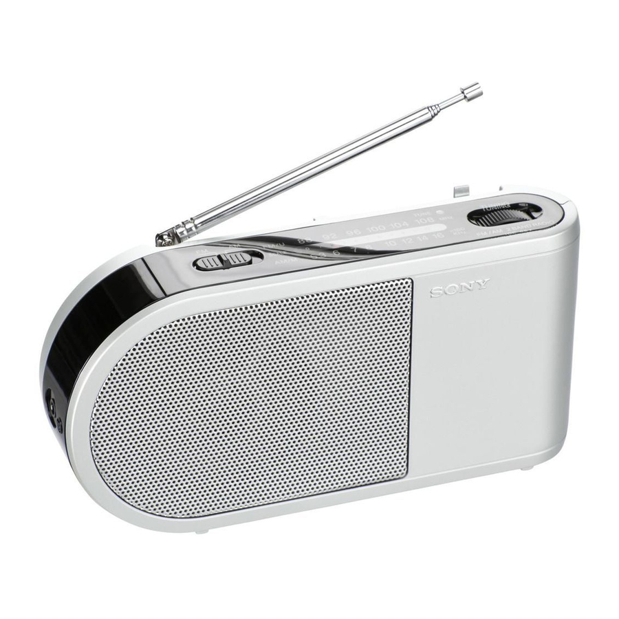 Sony ICF-304, ICF-304L - Návod na použitie rádia FM/AM/LW | ManualsLib