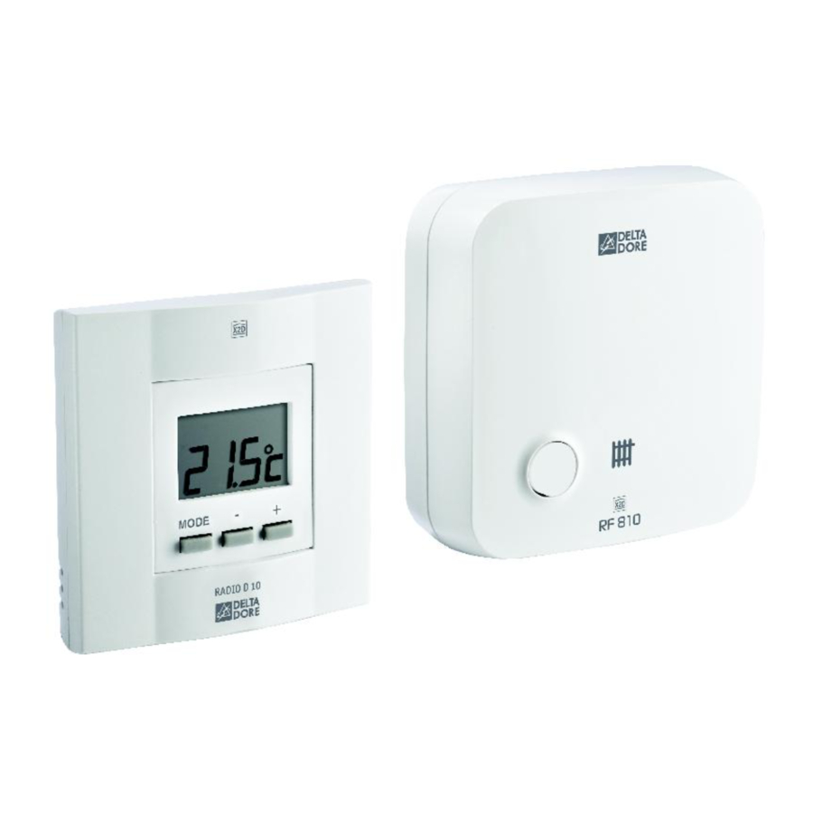 DELTA DORE D10 W RF - Manual de Instalación del Termostato para Control ...