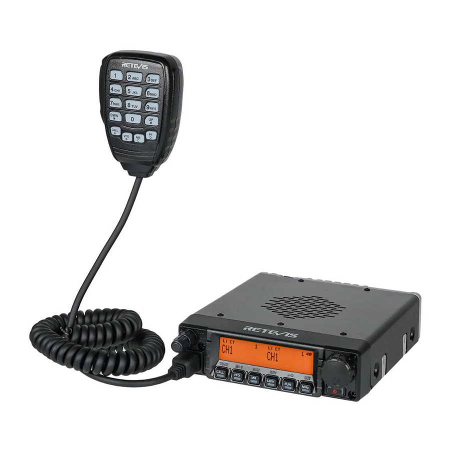 Retevis RA87 - GMRS Mobile Radio Manual | ManualsLib
