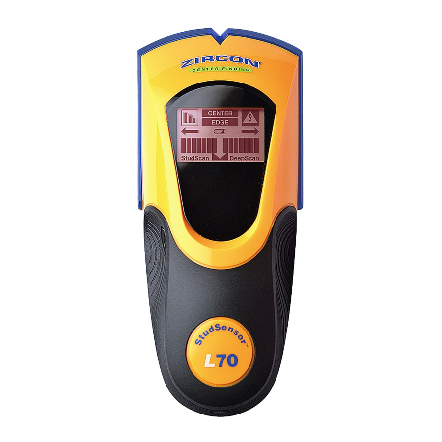 Sensor Estep Zircon StudSensor OneStep L70 - Manual del detector de montantes con ...