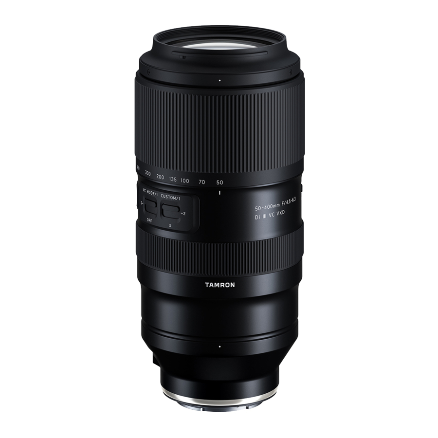 Tamron 50-400mm F/4.5-6.3 Di III VC VXD, A067 Manuale | ManualsLib