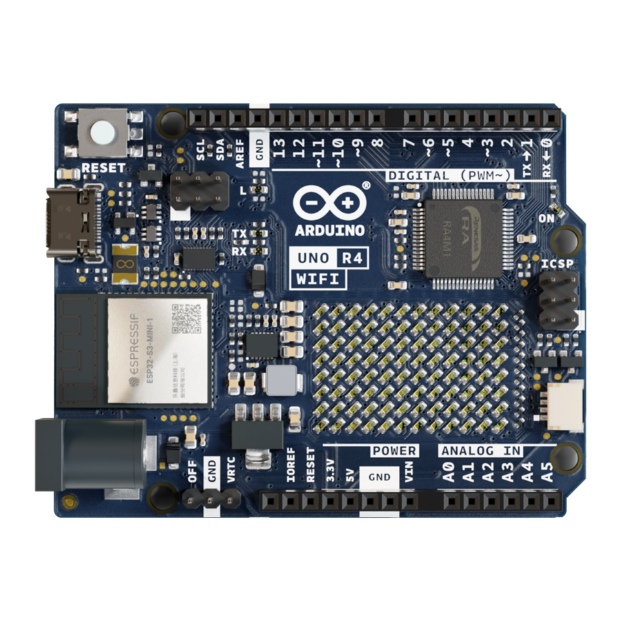 Manuale di Arduino UNO R4 WiFi, ABX00087 | ManualsLib