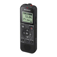 Sony ICD-PX370 Naudotojo Vadovas