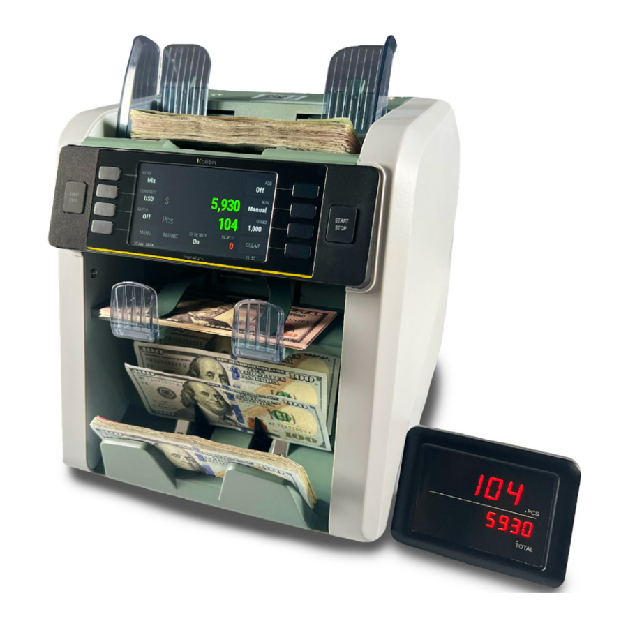 Tra Signature Machine Kolibri Signature - Currency Counter Manual | ManualsLib