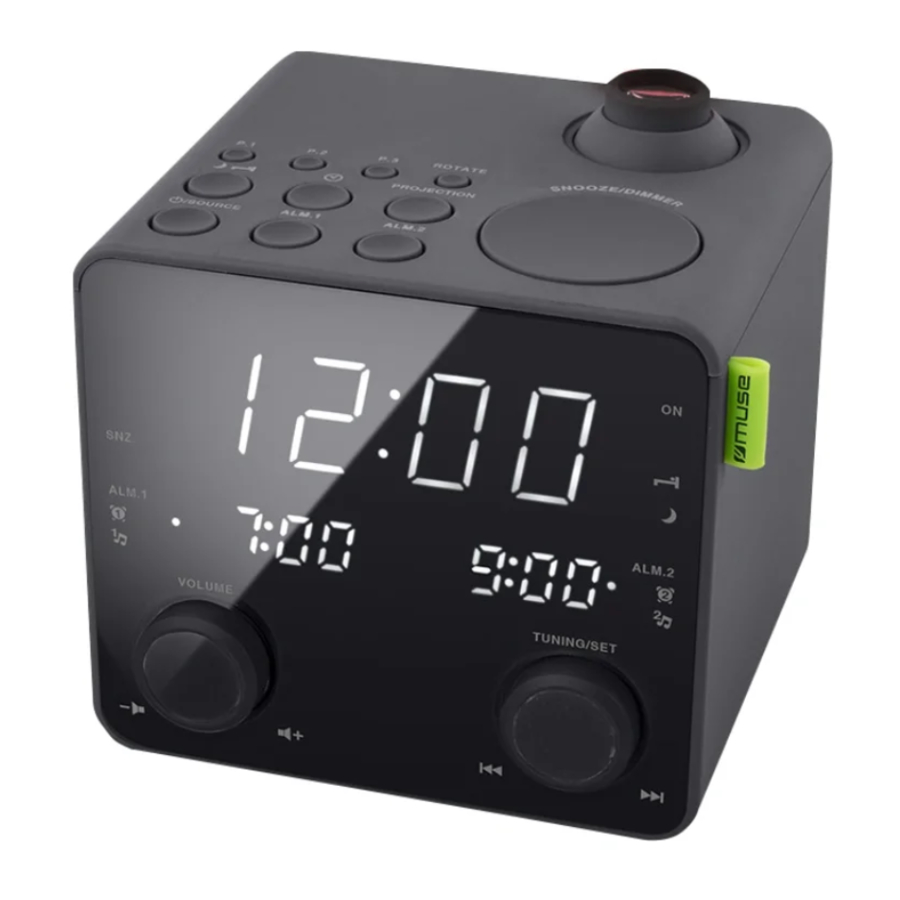 Muse M-189 P, M-189 PMR - Projection Clock Radio Manual | ManualsLib